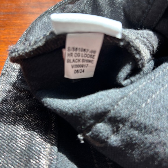 Old Navy High Rise OG Loose Metallic Bronze Wide Leg Womens Jeans Size 10 - Picture 13 of 15